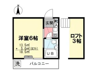 フラット新宿1【2階】の間取り
