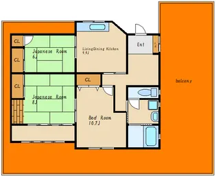 大久保町西脇2階Domani【2階】の間取り