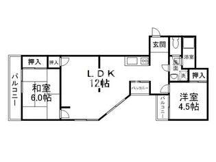 サンコーハイツ【4階】の間取り