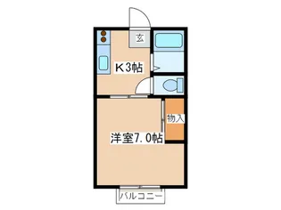 ハイツ萩原【2階】の間取り