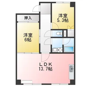 メゾンローゼ【4階】の間取り