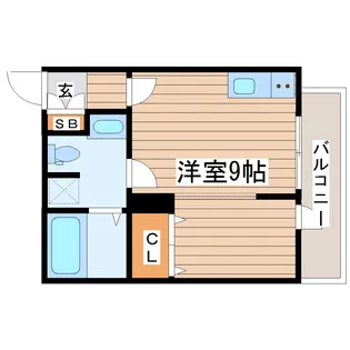 メリディアン国見壱番館【1階】の間取り