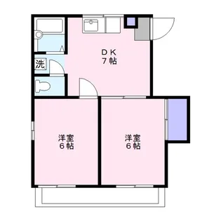 サンハイツさつき【1階】の間取り
