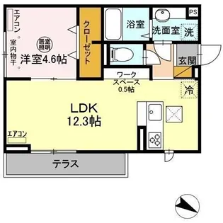 AXIS南流山【1階】の間取り