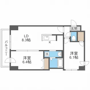 フェリーチェ1【2階】の間取り