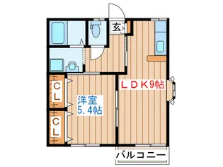 フォーレストパーク華B【2階】の間取り