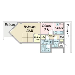 サンフローラ丸太町【3階】の間取り