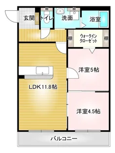 リーフ ニシヤマ【1階】の間取り