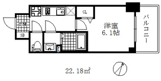 エステムコート神戸グランスタイル【4階】の間取り