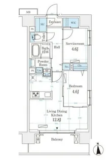 ハビテ本厚木【12階】の間取り