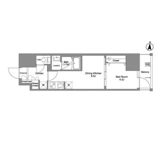 Daffitto錦糸町【10階】の間取り