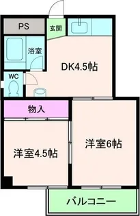 グリーンハイツ芳見屋【3階】の間取り