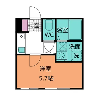 ロクハウス寿町【1階】の間取り