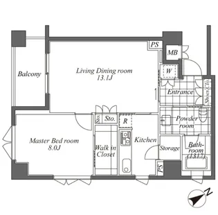 オーパスレジデンス恵比寿【4階】の間取り
