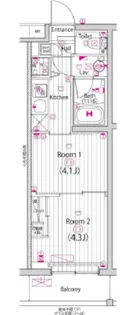 ガーラ・ヴィスタ祖師ヶ谷大蔵【4階】の間取り