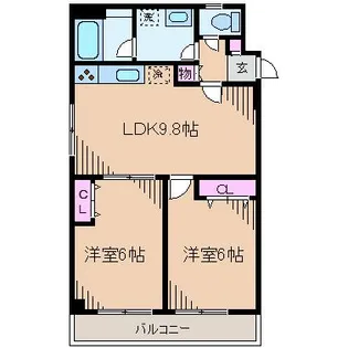 シェレ祇園【2階】の間取り