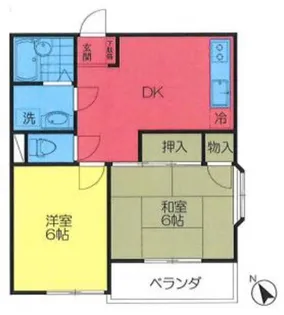 リベラルハイツ【1階】の間取り