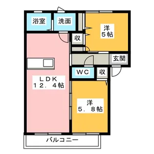 メゾン・ド・石蕗【1階】の間取り