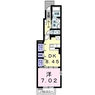 クレストM伍番館【1階】の間取り