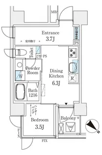 コスモグラシア大塚【8階】の間取り