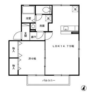 フレンドリースクエア桜 C棟【1階】の間取り