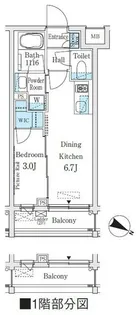 イプセ東高円寺【1階】の間取り