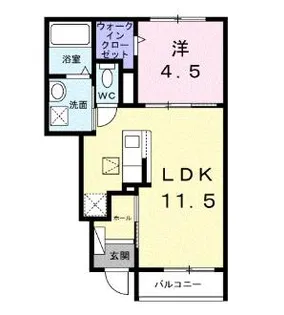 エトワール ブランシュ【1階】の間取り