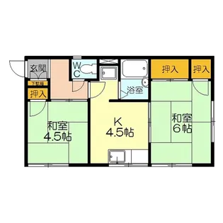 コーポスカイ【1階】の間取り