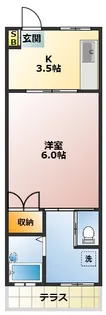 タナカハイツ【1階】の間取り
