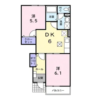 ミニヨン クーマ【1階】の間取り