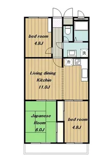 ファミネスさがみ野【1階】の間取り