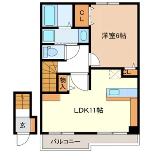 ヴィラ アンシャンテ【2階】の間取り