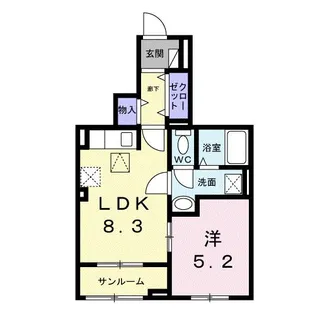 アールズハイムII【1階】の間取り