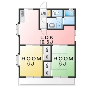 亀井ハイツ【2階】の間取り