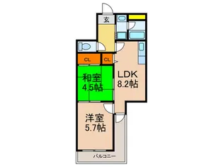 ア-バンエクセルイチヨシ【9階】の間取り