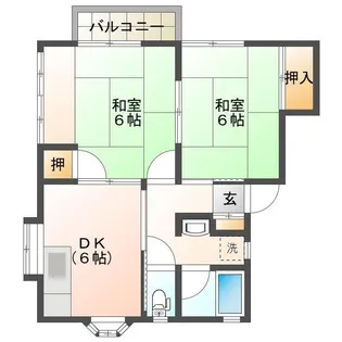 サンハイツ第二【2階】の間取り