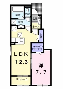 カーサ ヴィオーラ I【1階】の間取り