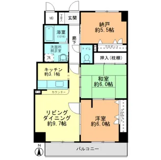 ダイアモンドビュー【4階】の間取り