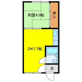 エメラルドハイツ【1階】の間取り
