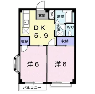 エルディム平沢【1階】の間取り