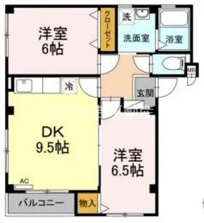 プリムヴェール【1階】の間取り