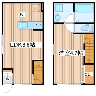 アスフォート【1階】の間取り