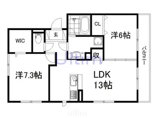 DANRANII【1階】の間取り