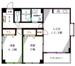 カサベラ【2階】の間取り