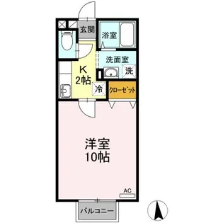 パセオ開成 A【2階】の間取り