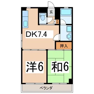 グリーンパレス【3階】の間取り