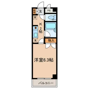 ビレッジコア八王子【5階】の間取り