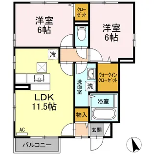 ラフィーネ【1階】の間取り