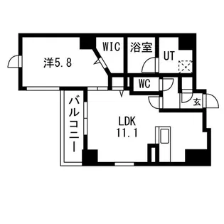ポルタニグラサウス【5階】の間取り