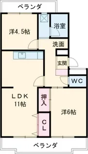 サンシティ小池【3階】の間取り